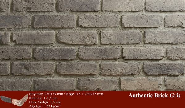 Dekoratif-tugla-Authentic-Brick-Gris son